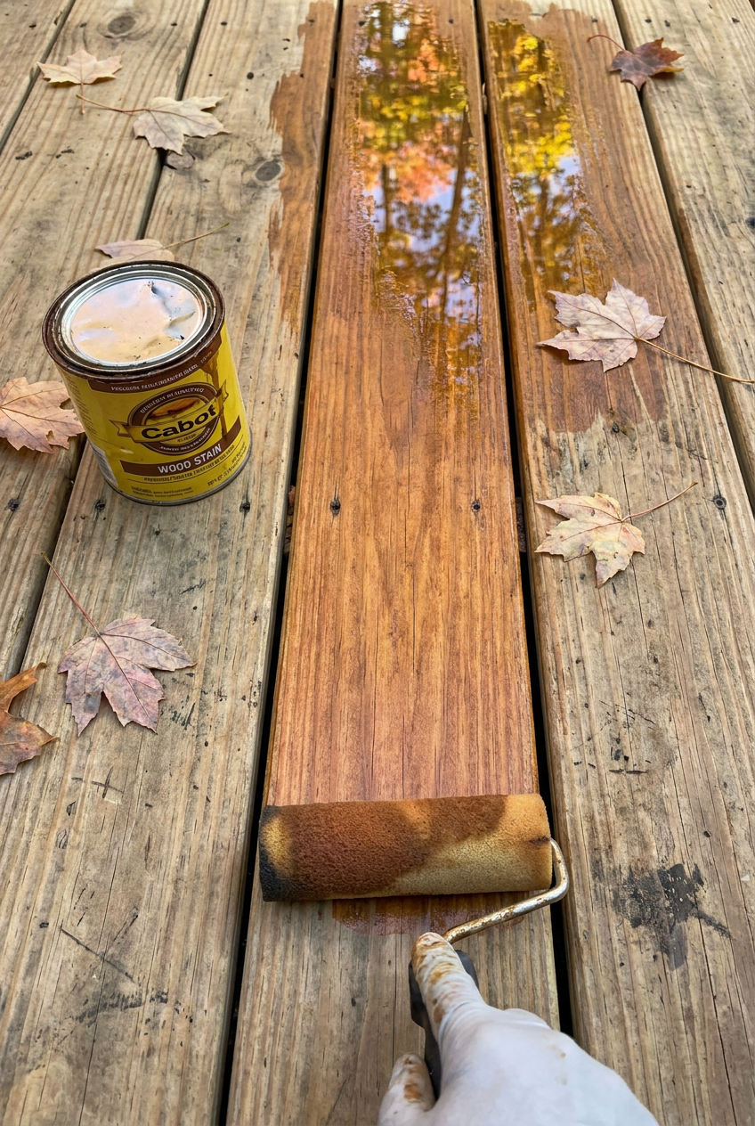 Deck staining